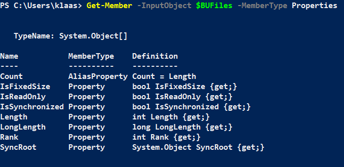 collection properties