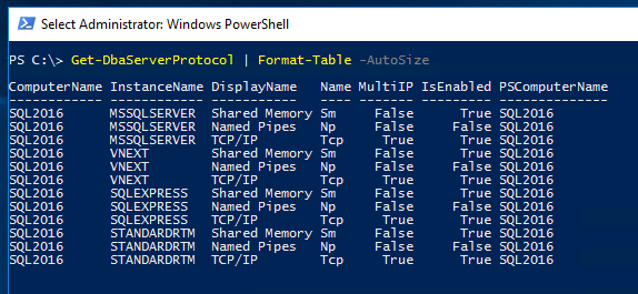 Get-DbaServerProtocol