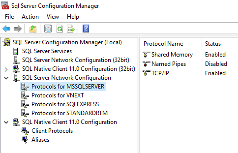 sqlserver configuration manager